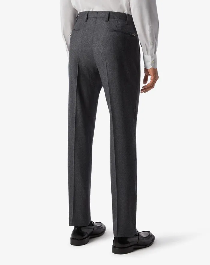 Corneliani Pants Grey Flannel Wool Trousers 8211 Men