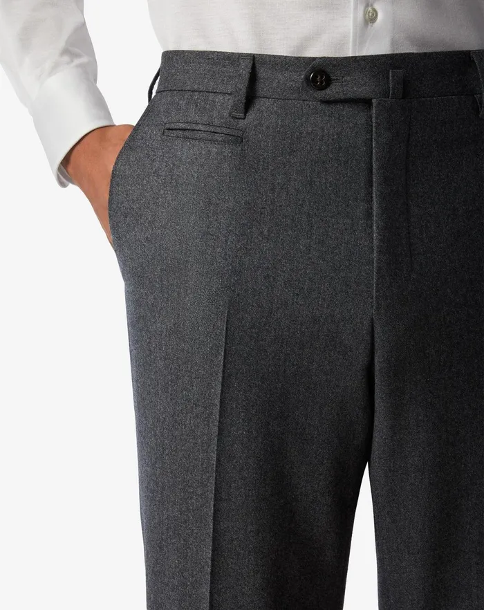 Corneliani Pants Grey Flannel Wool Trousers 8211 Men