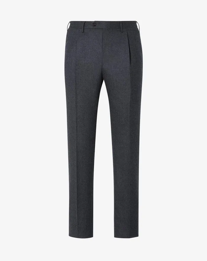 Corneliani Pants Grey Pure 1 Pleated Wool Trousers For Men 8211 Men