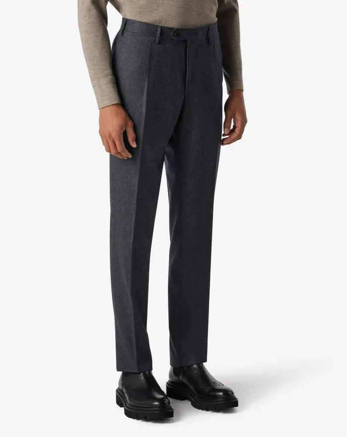 Corneliani Pants Grey Pure 1 Pleated Wool Trousers For Men 8211 Men