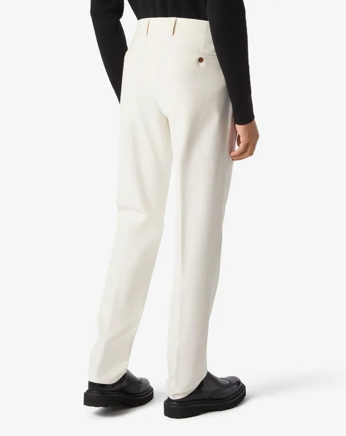 Corneliani Pants White Cotton Stretch Trousers For Men 8211 Men