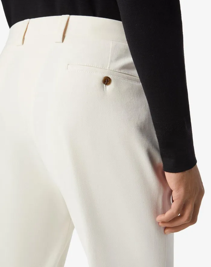 Corneliani Pants White Cotton Stretch Trousers For Men 8211 Men