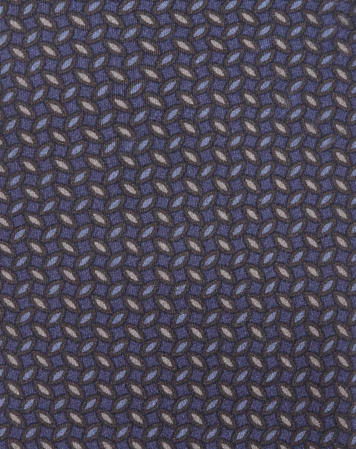 Corneliani Ties And Pochette Blue Silk Tie With Satin Print 8211 Men