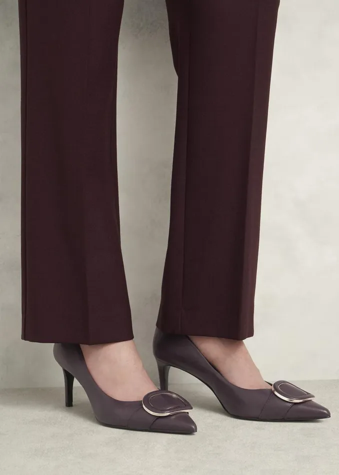 Court Shoes Women HOBBS Martie Leather Court Shoes Malbec Purple