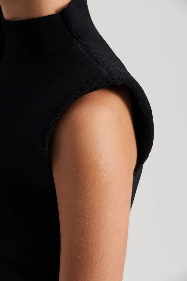 CREPE KNIT MILANO SLVLSS TOP BLACK Women Tops Scanlan Theodore CREPE KNIT MILANO SLVLSS TOP BLACK Women Tops Scanlan Theodore