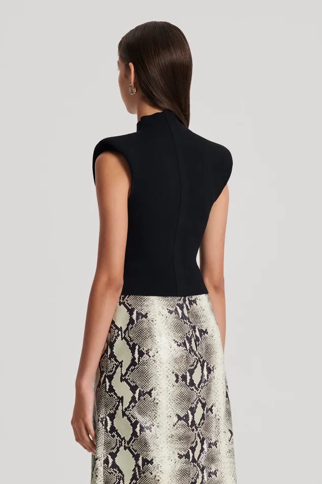 CREPE KNIT MILANO SLVLSS TOP BLACK Women Tops Scanlan Theodore CREPE KNIT MILANO SLVLSS TOP BLACK Women Tops Scanlan Theodore