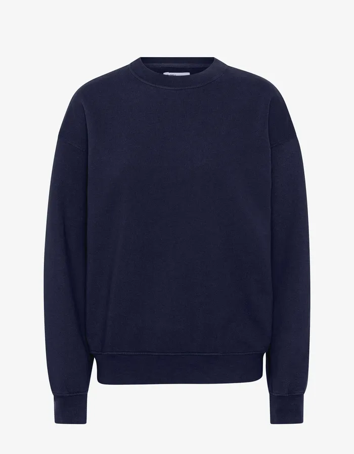 Crewneck Sweatshirts Colorfulstandard Women Organic Oversized Crew 8211 Navy Blue