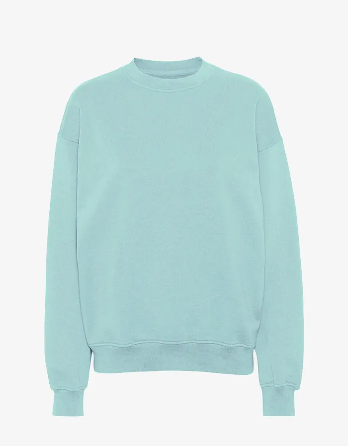 Crewneck Sweatshirts Colorfulstandard Women Organic Oversized Crew 8211 Teal Blue