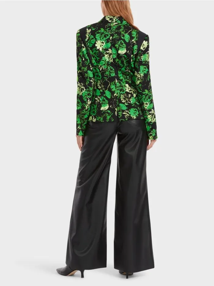 Damen Marc Cain Blazer Blazer Im BlumenDessin Dark Apple Green