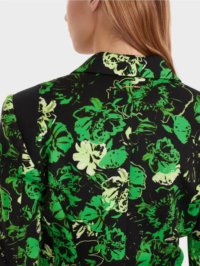 Damen Marc Cain Blazer Blazer Im BlumenDessin Dark Apple Green