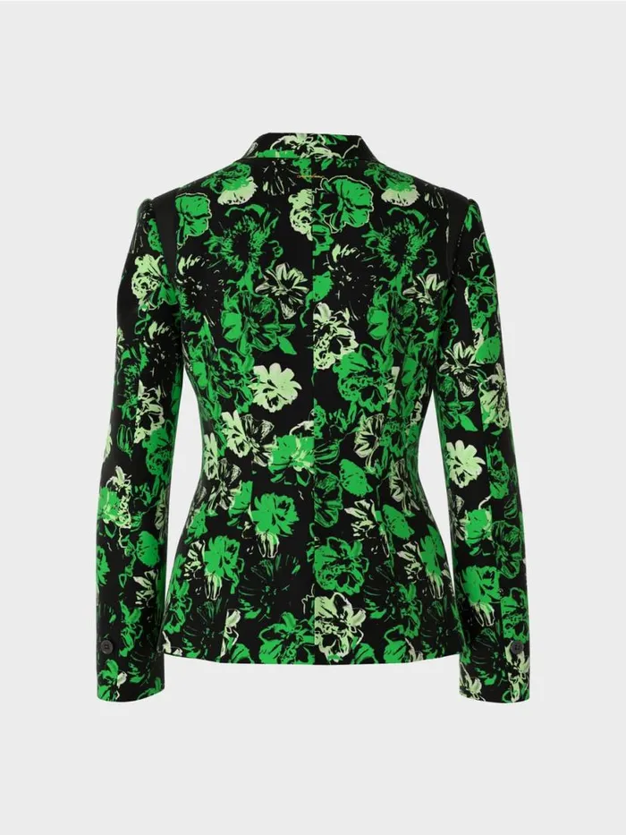 Damen Marc Cain Blazer Blazer Im BlumenDessin Dark Apple Green