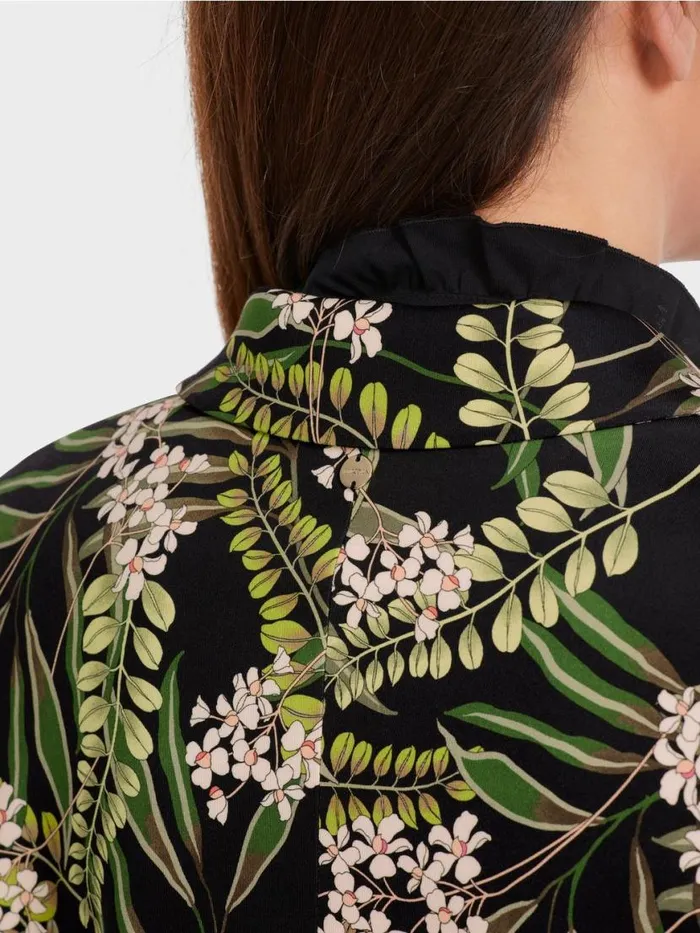 Damen Marc Cain Blazer Blazer Mit Floralem Print Black