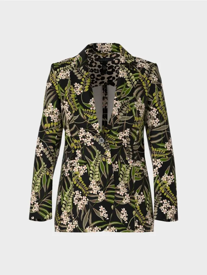 Damen Marc Cain Blazer Blazer Mit Floralem Print Black