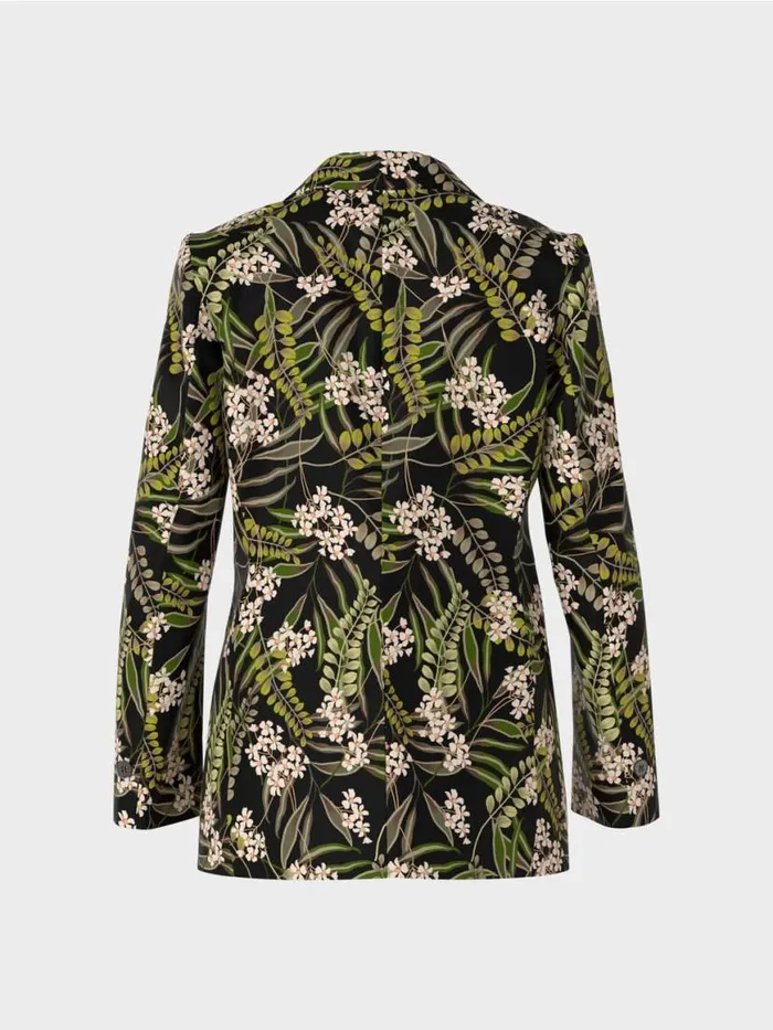 Damen Marc Cain Blazer Blazer Mit Floralem Print Black