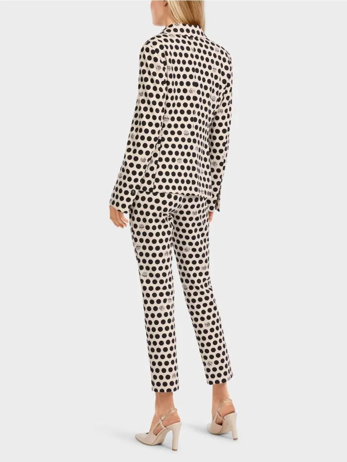 Damen Marc Cain Blazer Krpernaher Blazer Mit Tupfendessin Black
