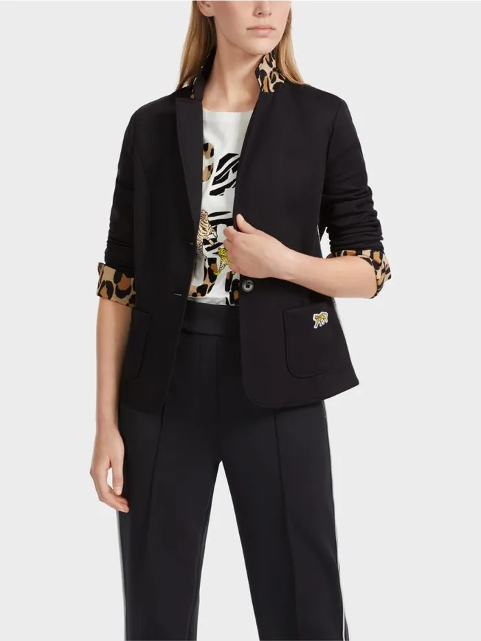 Damen Marc Cain Blazer Kurzer Taillierter Blazer Black