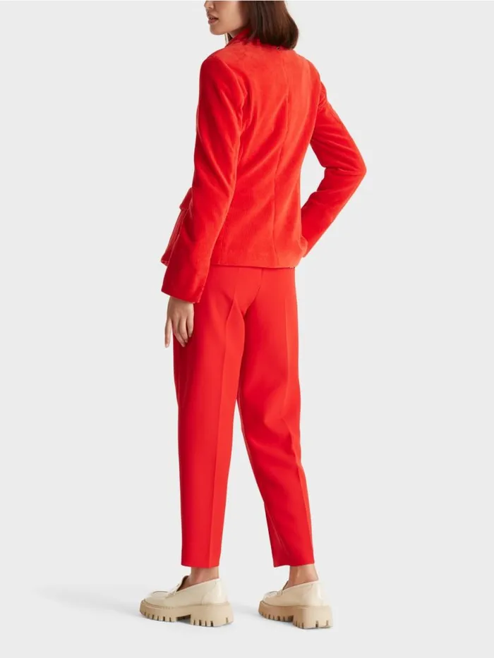 Damen Marc Cain Blazer Trendiger Kordblazer Bright Fire Red