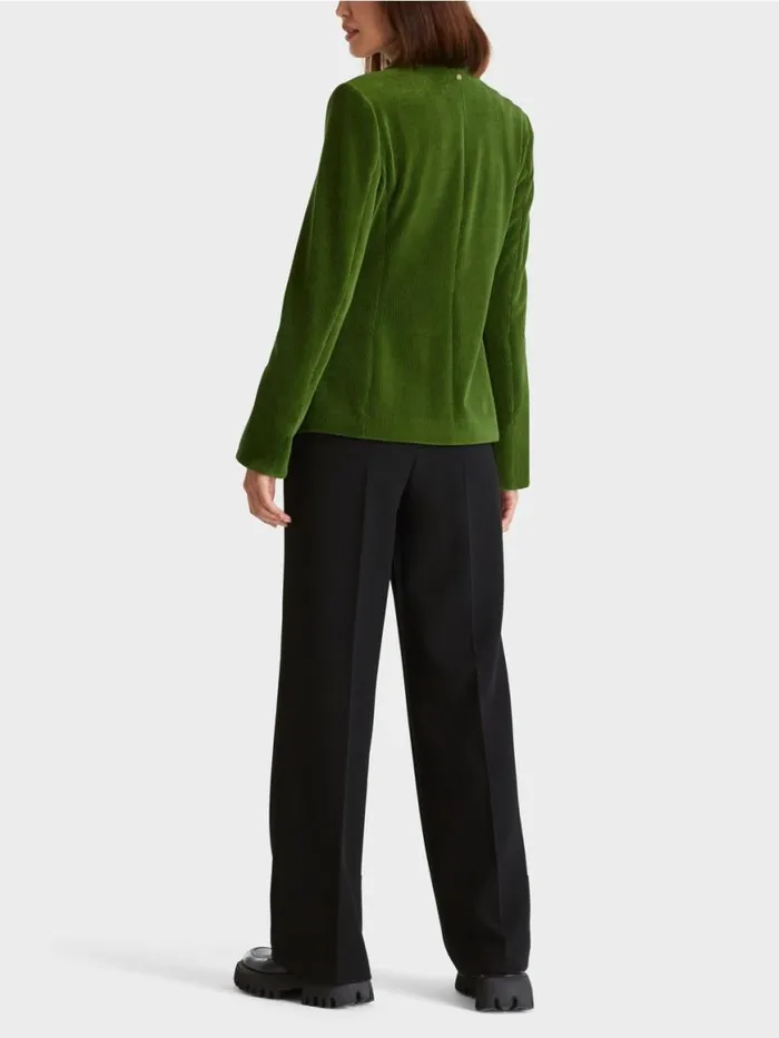 Damen Marc Cain Blazer Trendiger Kordblazer Orient Green