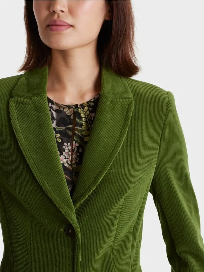 Damen Marc Cain Blazer Trendiger Kordblazer Orient Green