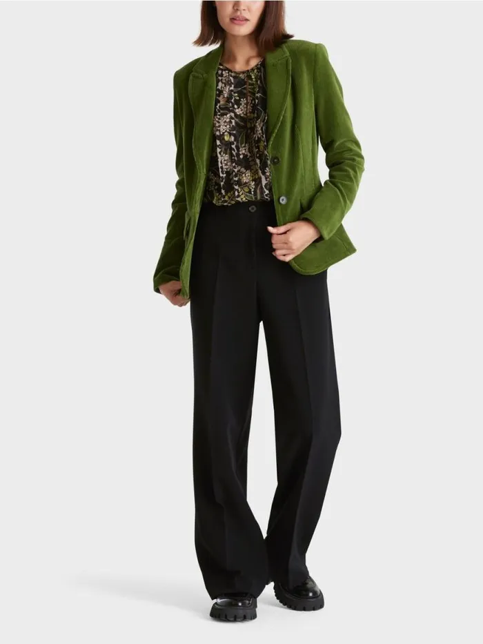 Damen Marc Cain Blazer Trendiger Kordblazer Orient Green