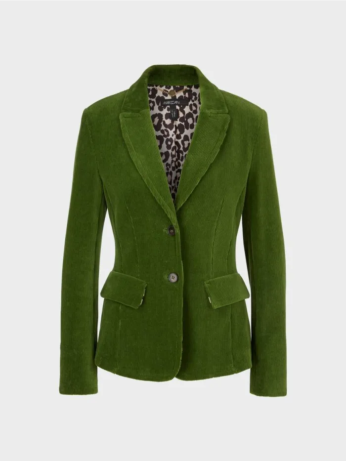 Damen Marc Cain Blazer Trendiger Kordblazer Orient Green