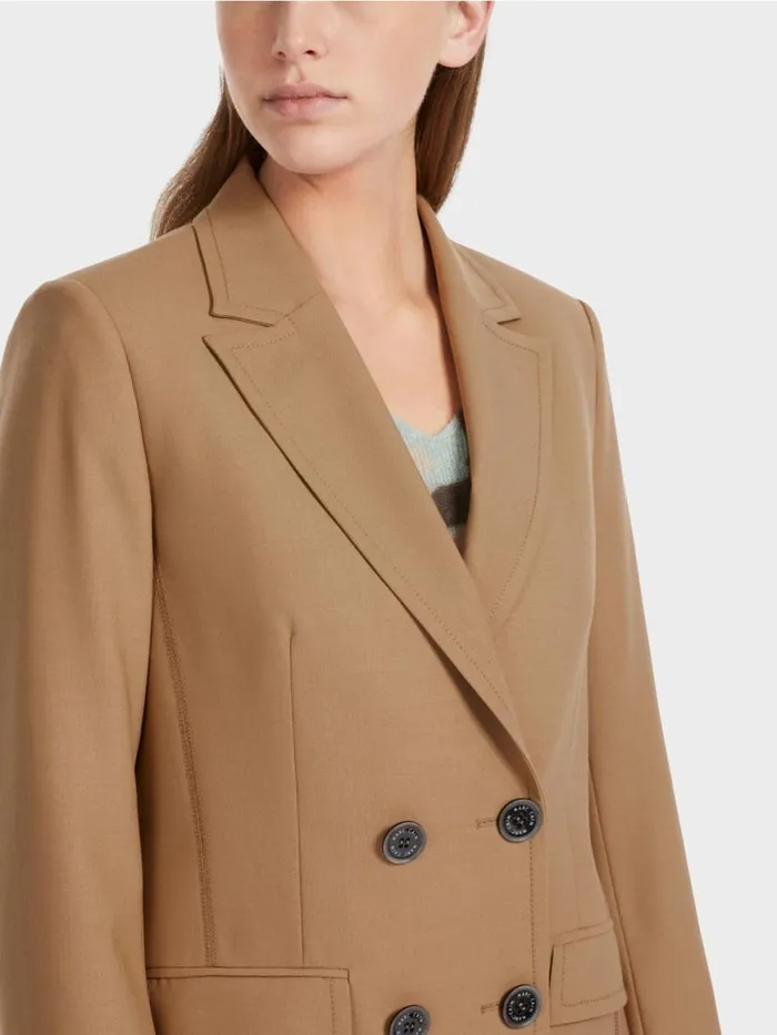 Damen Marc Cain Blazer Zweireihiger Blazer Soft Coffee