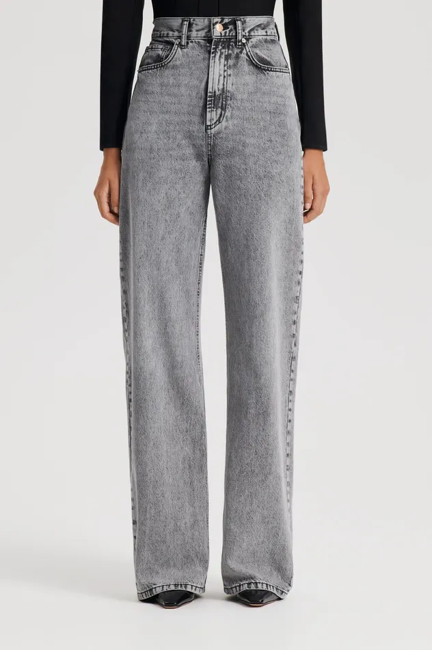 Denim DENIM DRAPE LEG JEAN CHARCOALG 8211 Scanlan Theodore Women Denim DENIM DRAPE LEG JEAN CHARCOALG 8211 Scanlan Theodore Women