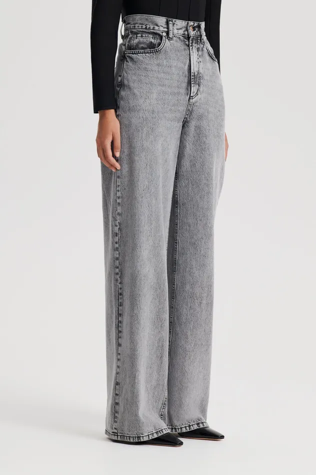 Denim DENIM DRAPE LEG JEAN CHARCOALG 8211 Scanlan Theodore Women Denim DENIM DRAPE LEG JEAN CHARCOALG 8211 Scanlan Theodore Women