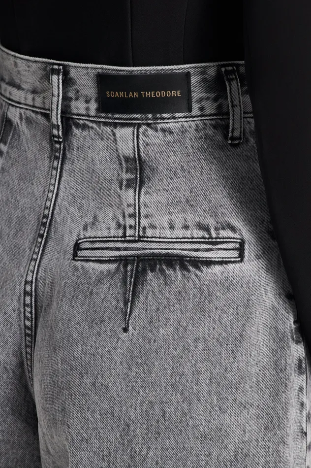 Denim DENIM DRAPE LEG JEAN CHARCOALG 8211 Scanlan Theodore Women Denim DENIM DRAPE LEG JEAN CHARCOALG 8211 Scanlan Theodore Women