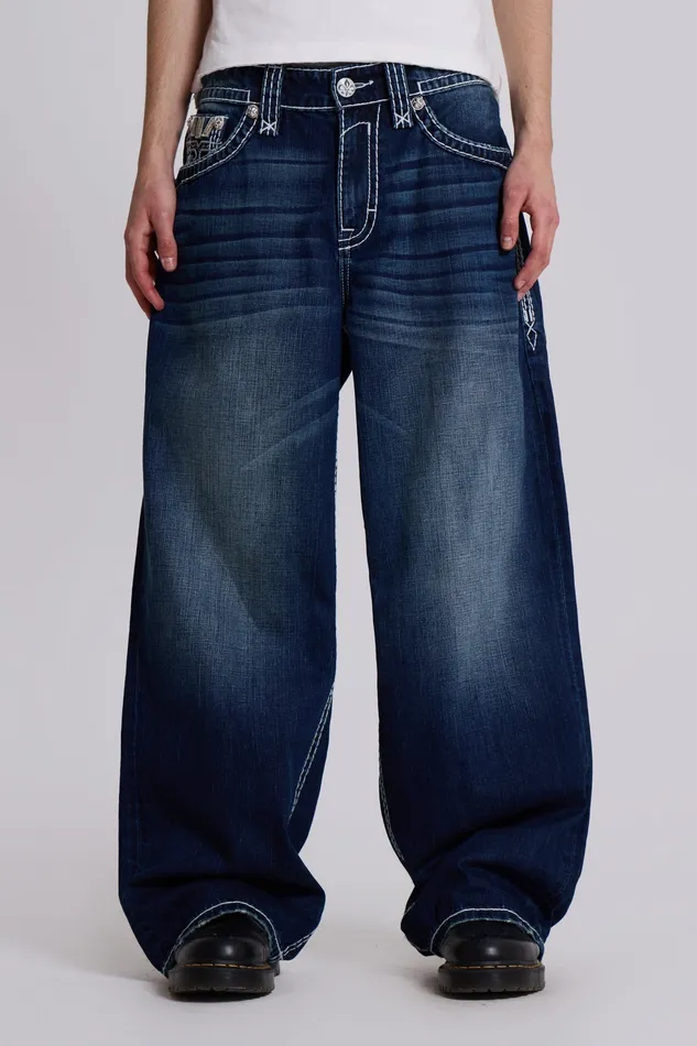Denim Jaded London Men Shop Rock Revival River Colossus Jeans