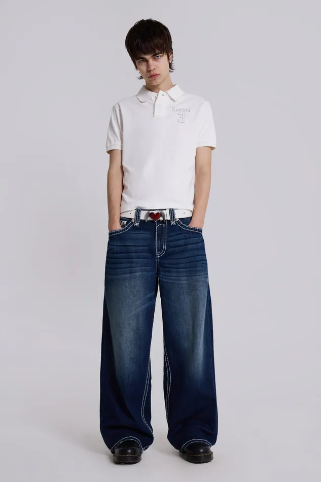 Denim Jaded London Men Shop Rock Revival River Colossus Jeans