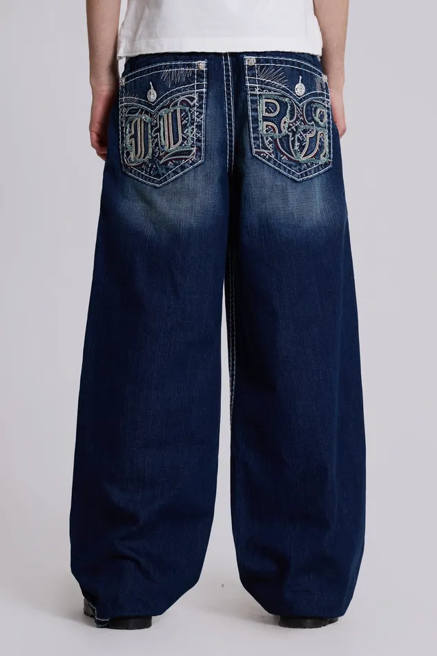 Denim Jaded London Men Shop Rock Revival River Colossus Jeans