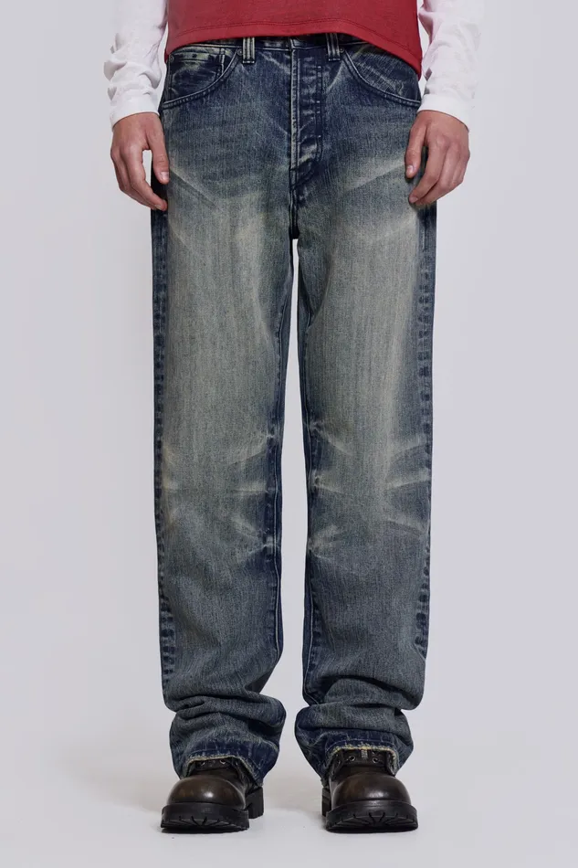 Denim Men Jaded London Shop Light Wash Scott Jeans