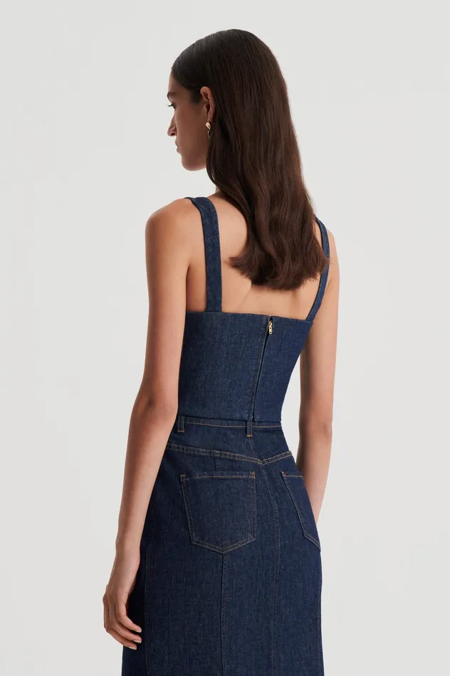 Denim Scanlan Theodore Women DENIM BRALETTE INDIGOB Denim Scanlan Theodore Women DENIM BRALETTE INDIGOB