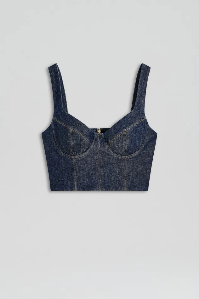 Denim Scanlan Theodore Women DENIM BRALETTE INDIGOB Denim Scanlan Theodore Women DENIM BRALETTE INDIGOB