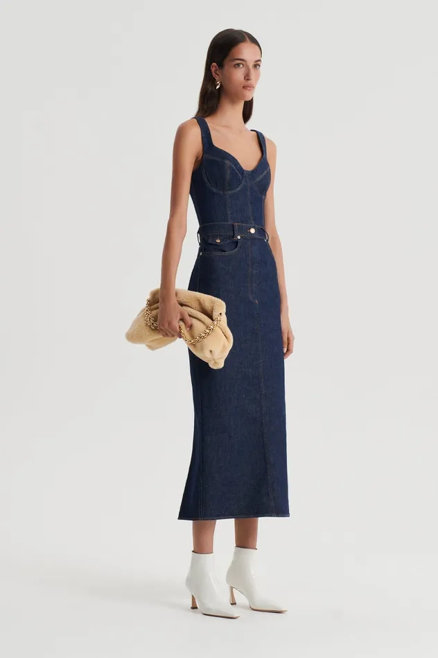 Denim Scanlan Theodore Women DENIM BRALETTE INDIGOB Denim Scanlan Theodore Women DENIM BRALETTE INDIGOB