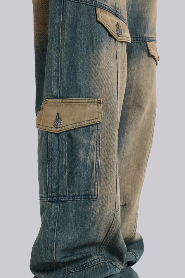 Denim Shop 03907 Contrast Cargo Jeans 8211 Jaded London Men