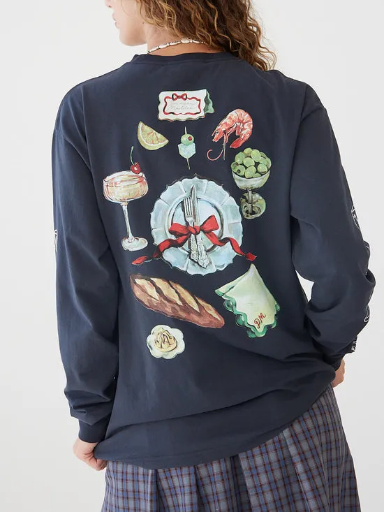 Dinner Party Long Sleeve Tee Dinner Party Women Tops Lisa Says Gah