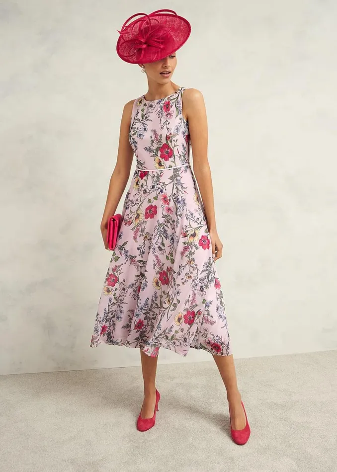 Dresses and Jumpsuits Women HOBBS Carly Dress Pale Pink Multi