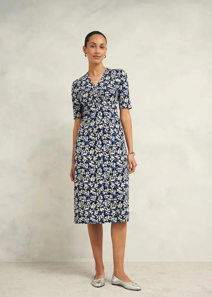 Dresses and Jumpsuits Women HOBBS Frankie Jersey Dress Navy Multi