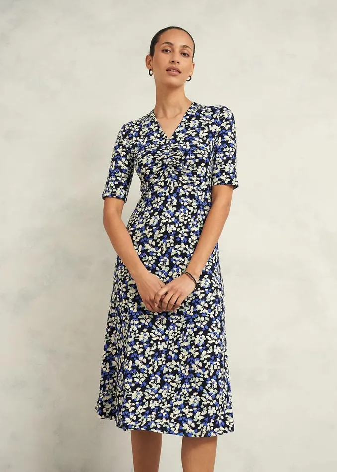 Dresses and Jumpsuits Women HOBBS Frankie Jersey Dress Navy Multi