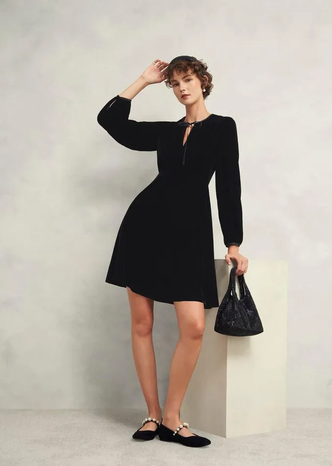 Dresses and Jumpsuits Women HOBBS Osterly Velvet Dress Black