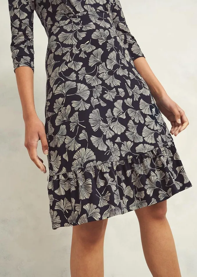 Dresses and Jumpsuits Women HOBBS Petite Ginny Jersey Dress Navy Cream