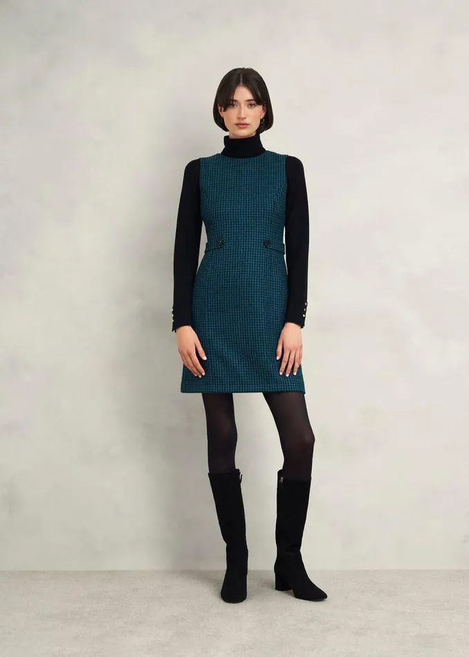 Dresses and Jumpsuits Women HOBBS Petite Sariah Wool Dress Green Multi