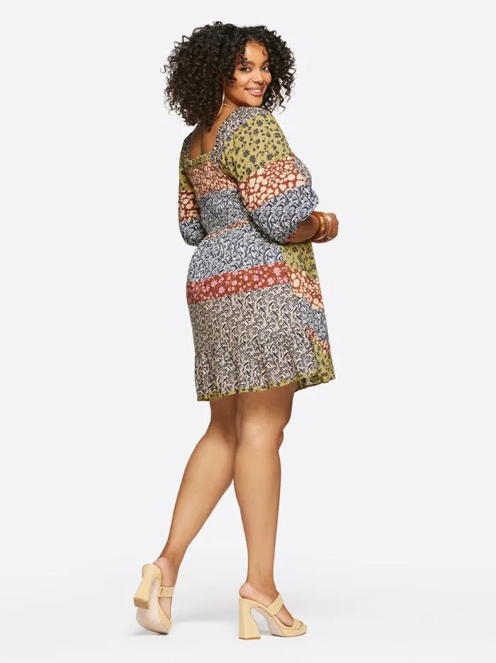 Dresses Clothing Jessica Simpson Aldan Dress In Blooming Patchwork