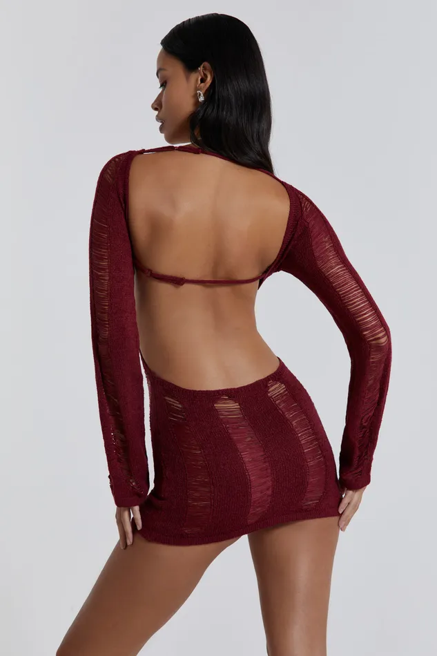 Dresses Jaded London Women Shop Burgundy Umbra Mini Dress
