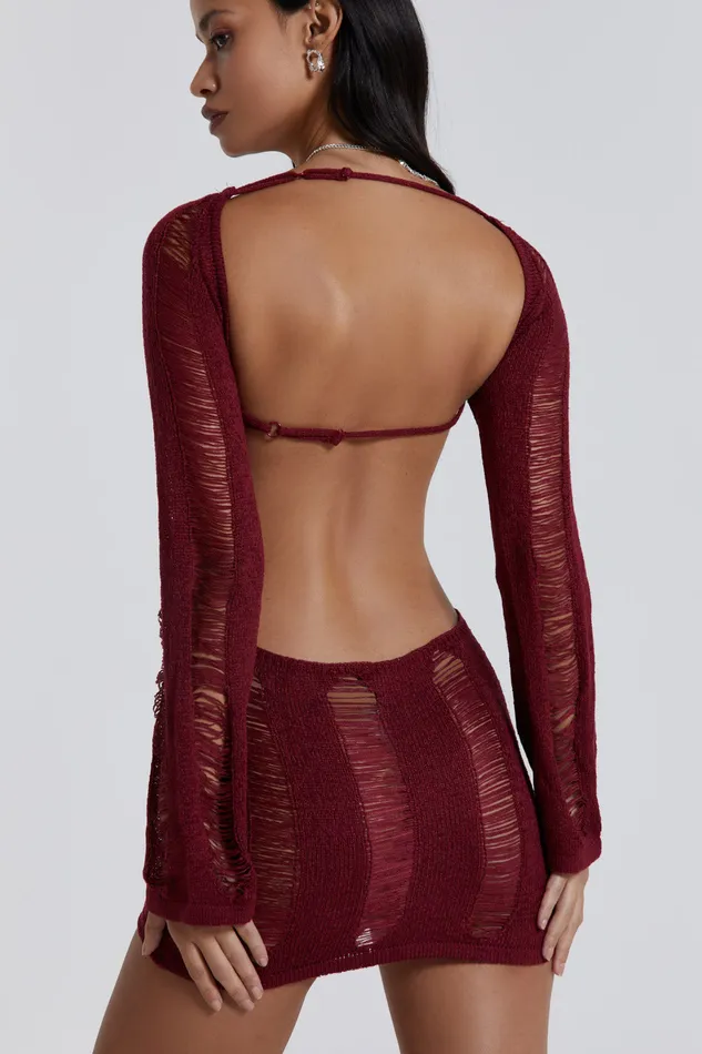 Dresses Jaded London Women Shop Burgundy Umbra Mini Dress