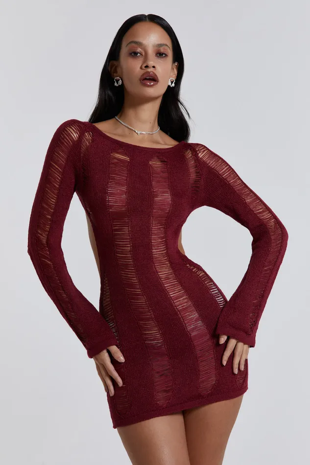 Dresses Jaded London Women Shop Burgundy Umbra Mini Dress
