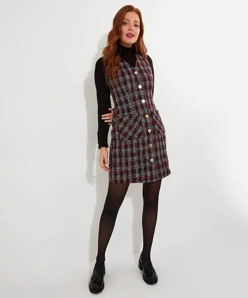Dresses Joebrowns Apparel Check Pinafore Dress Multi Dresses Joebrowns Apparel Check Pinafore Dress Multi