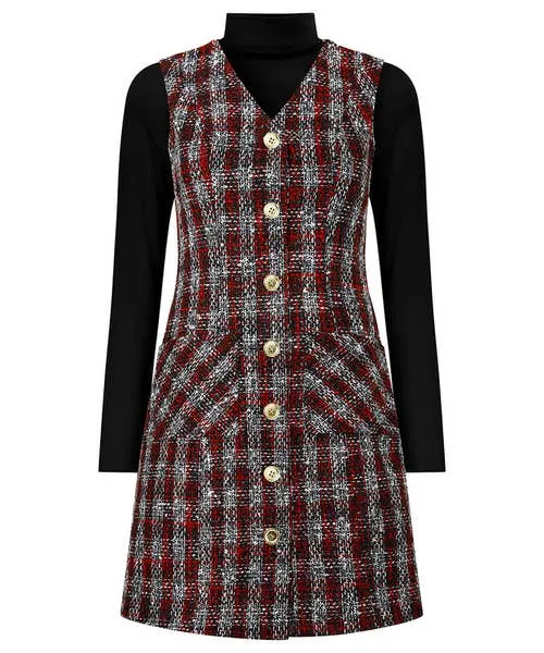 Dresses Joebrowns Apparel Check Pinafore Dress Multi Dresses Joebrowns Apparel Check Pinafore Dress Multi